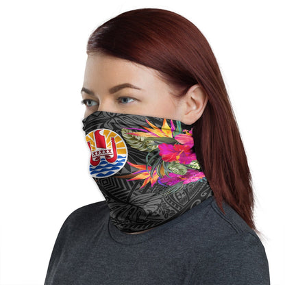 Tahiti Neck Gaiter - Hibiscus Polynesian Pattern