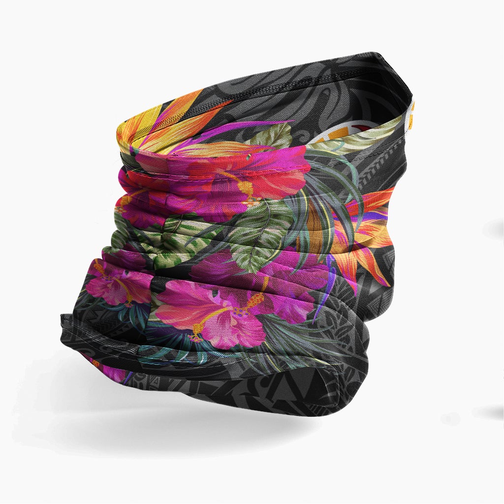 Tahiti Neck Gaiter - Hibiscus Polynesian Pattern