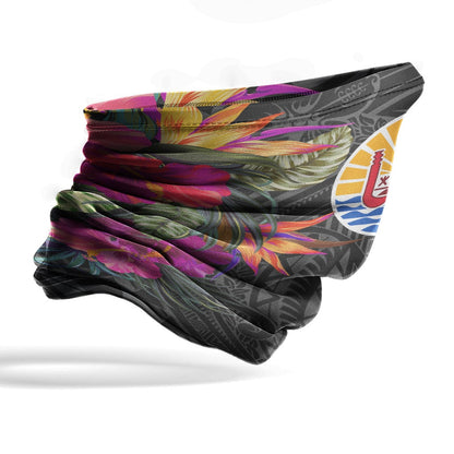 Tahiti Neck Gaiter - Hibiscus Polynesian Pattern