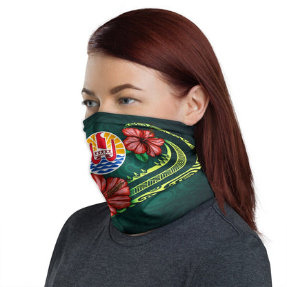 Tahiti Neck Gaiter - Hibiscus With Seal