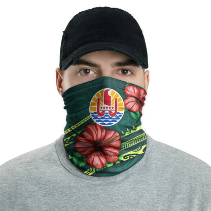 Tahiti Neck Gaiter - Hibiscus With Seal