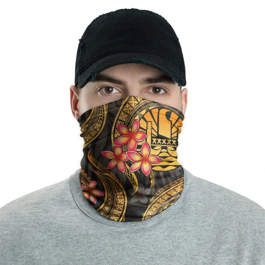 Tahiti Neck Gaiter - Plumeria Gold