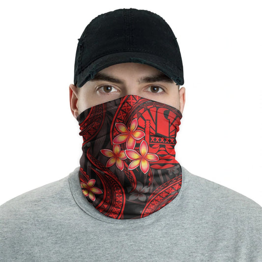 Tahiti Neck Gaiter - Plumeria Red