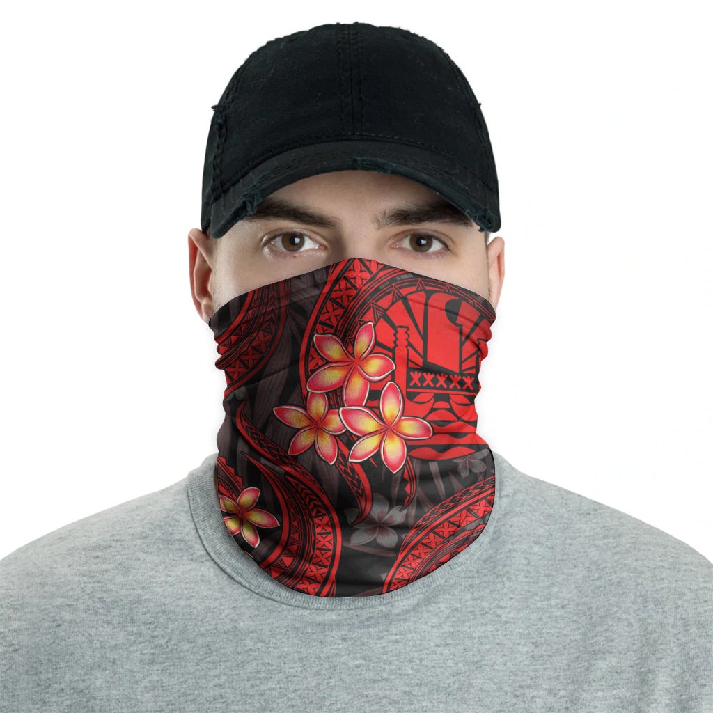 Tahiti Neck Gaiter - Plumeria Red