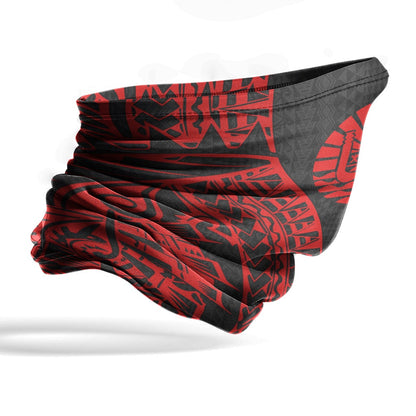 Tahiti Neck Gaiter - Polynesian Pattern Red