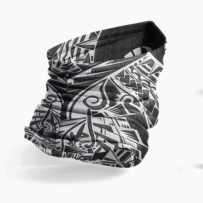 Tahiti Neck Gaiter - Polynesian Pattern White