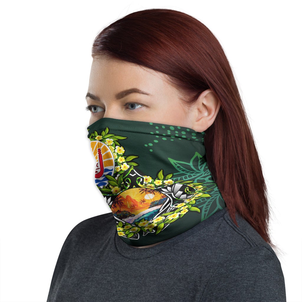 Tahiti Neck Gaiter - Ti Leaf Lei Turtle