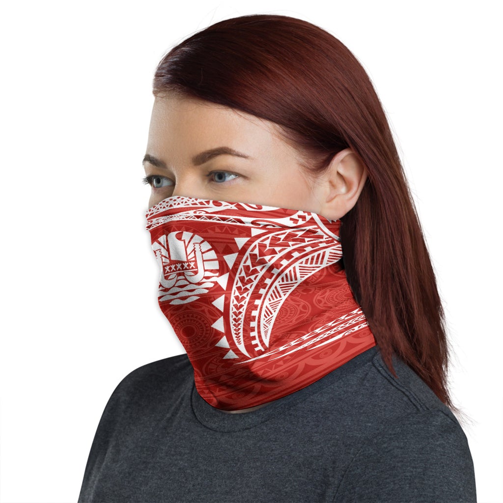 Tahiti Neck Gaiter - Tribal Pattern Red