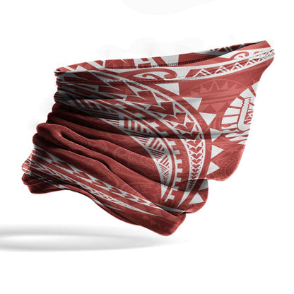 Tahiti Neck Gaiter - Tribal Pattern Red