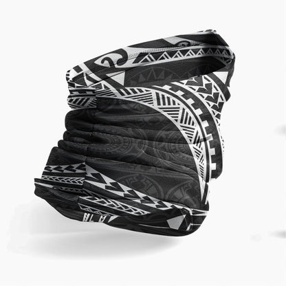 Tahiti Neck Gaiter - Tribal Pattern White