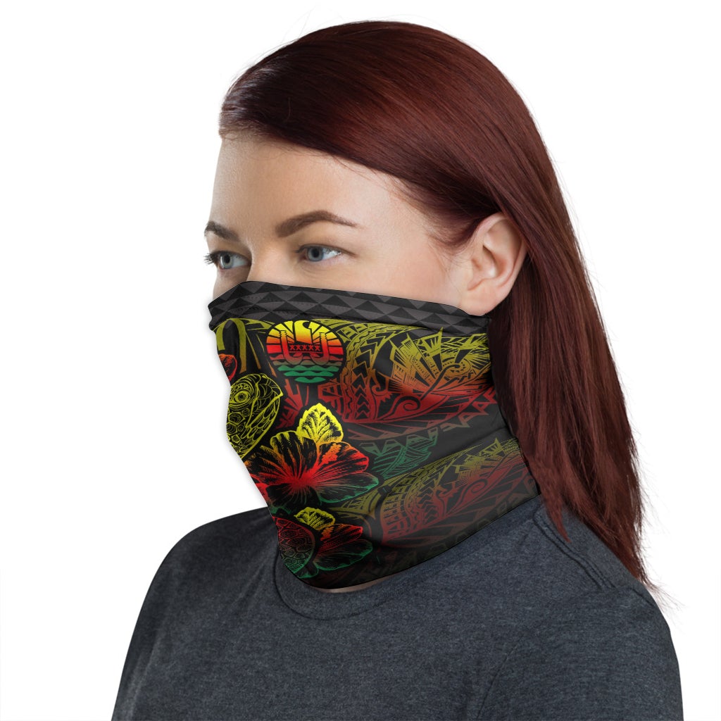 Tahiti Neck Gaiter - Turtle Hibiscus Reggae
