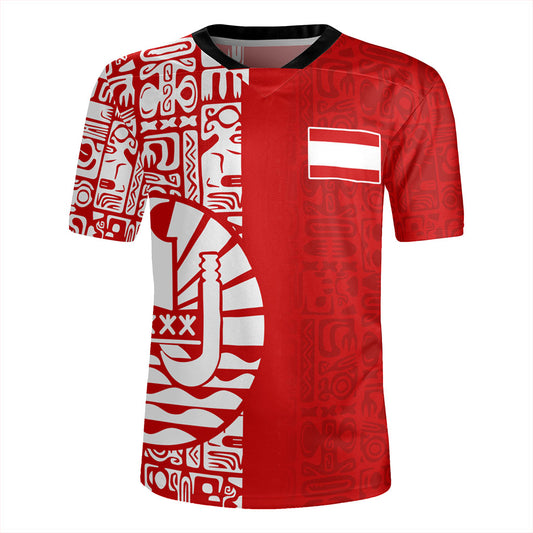 Tahiti Rugby Jersey Pattern Tribal