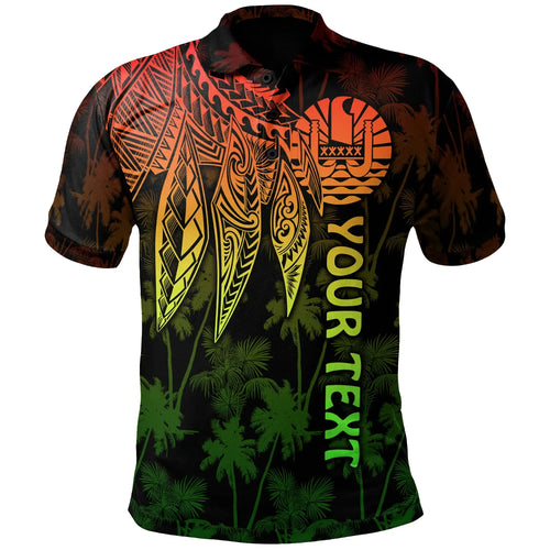 Tahiti Personalised Polo - Polynesian Wings (Reggae)