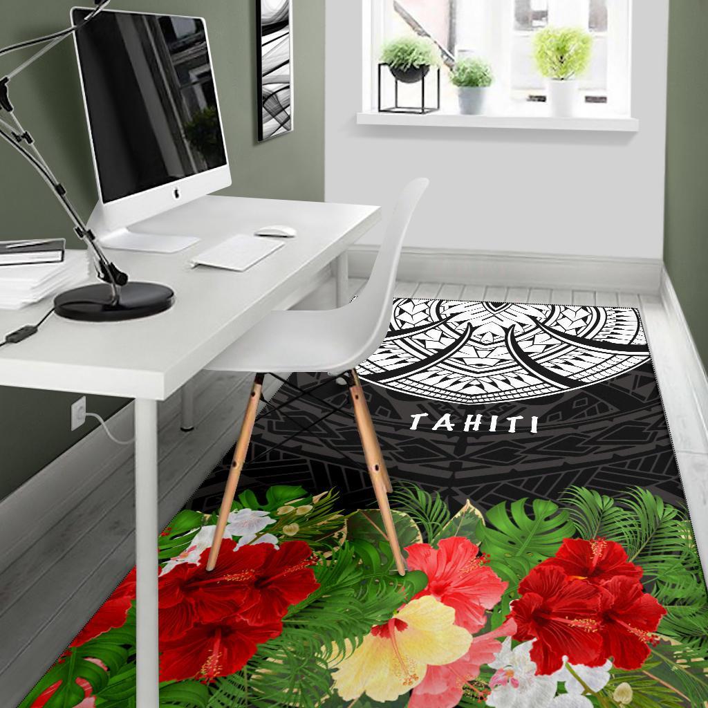 Tahiti Polynesian Area Rug - Ginger Lei Pattern