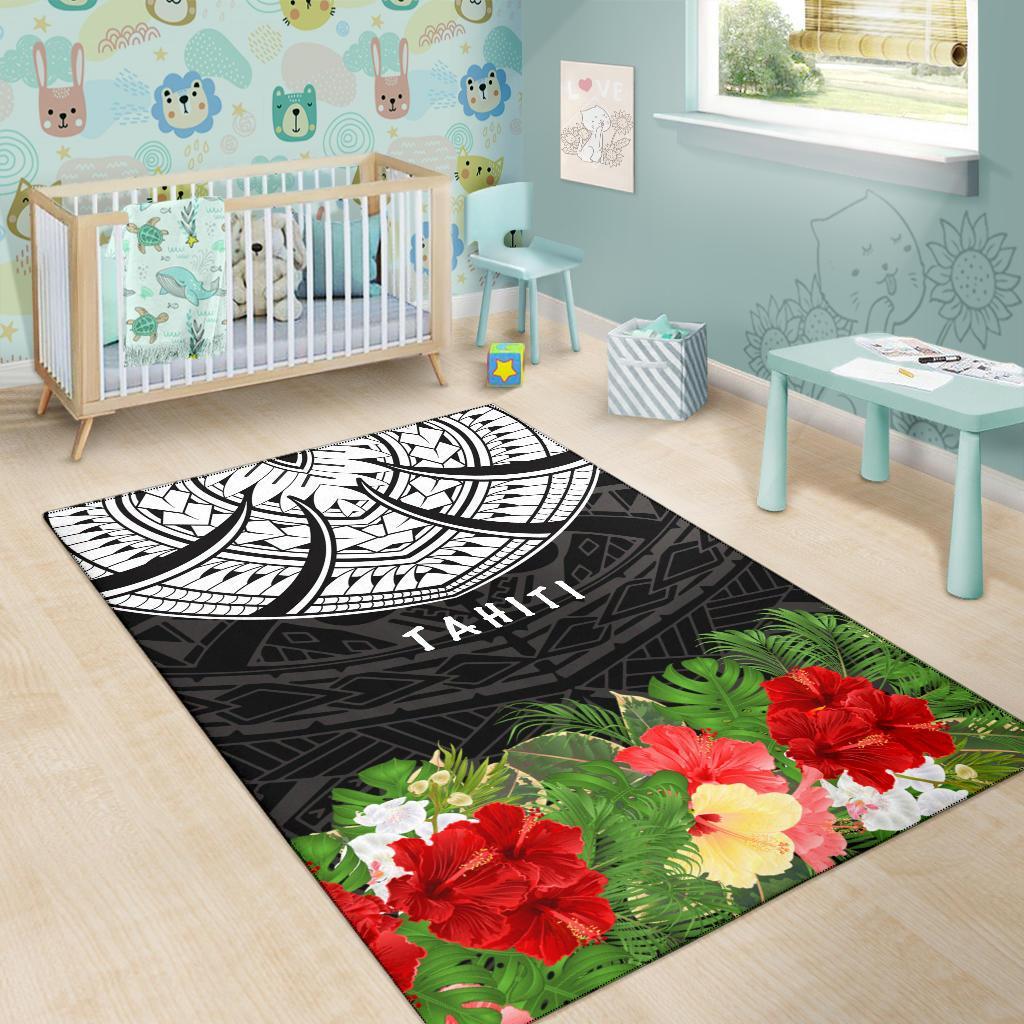 Tahiti Polynesian Area Rug - Ginger Lei Pattern
