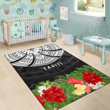 Tahiti Polynesian Area Rug - Ginger Lei Pattern