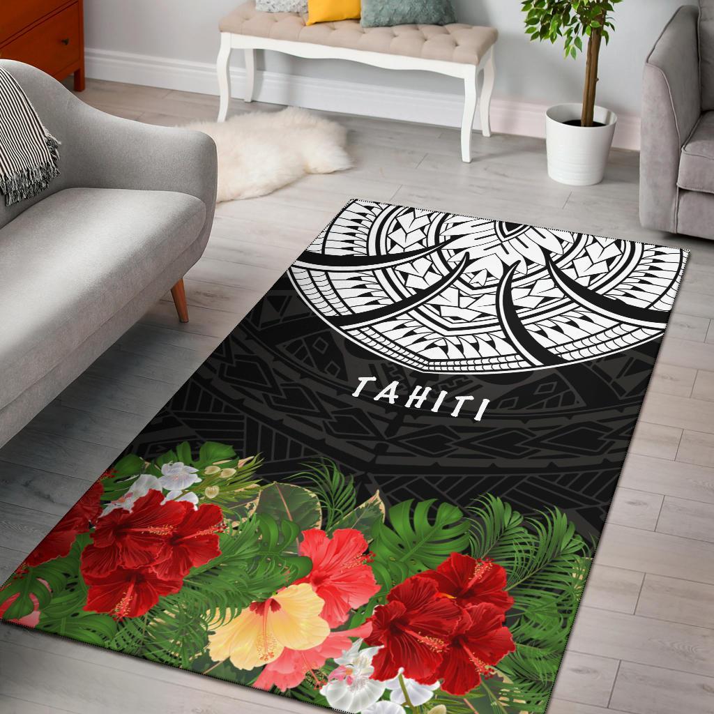 Tahiti Polynesian Area Rug - Ginger Lei Pattern
