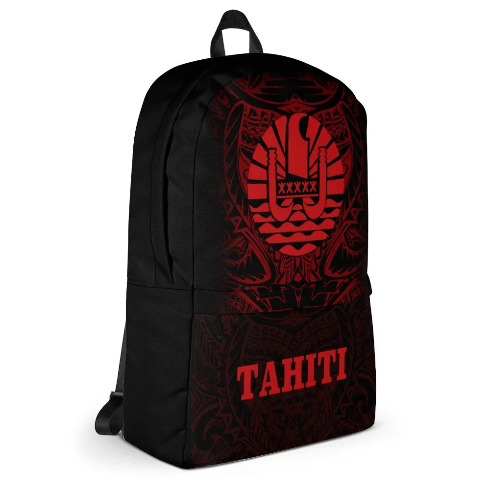 Tahiti Polynesian Backpack - Red Tribal Pattern