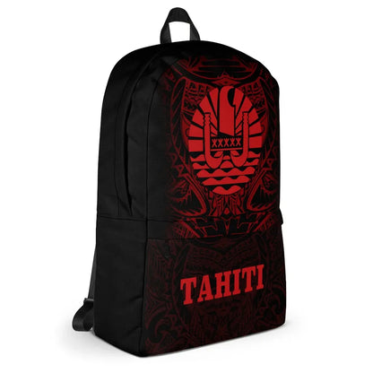 Tahiti Polynesian Backpack - Red Tribal Pattern