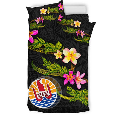 Tahiti Polynesian Bedding Set - Plumeria Tribal