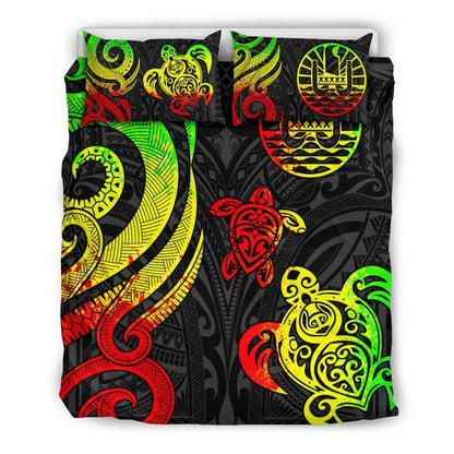 Tahiti Polynesian Bedding Set - Reggae Tentacle Turtle