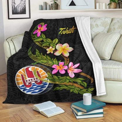 Tahiti Polynesian Blanket - Plumeria Tribal