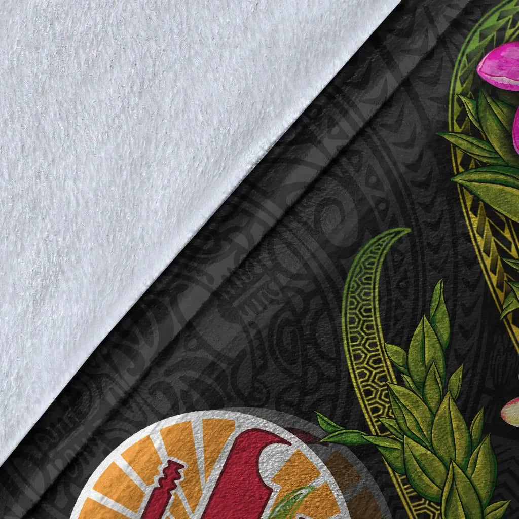 Tahiti Polynesian Blanket - Plumeria Tribal