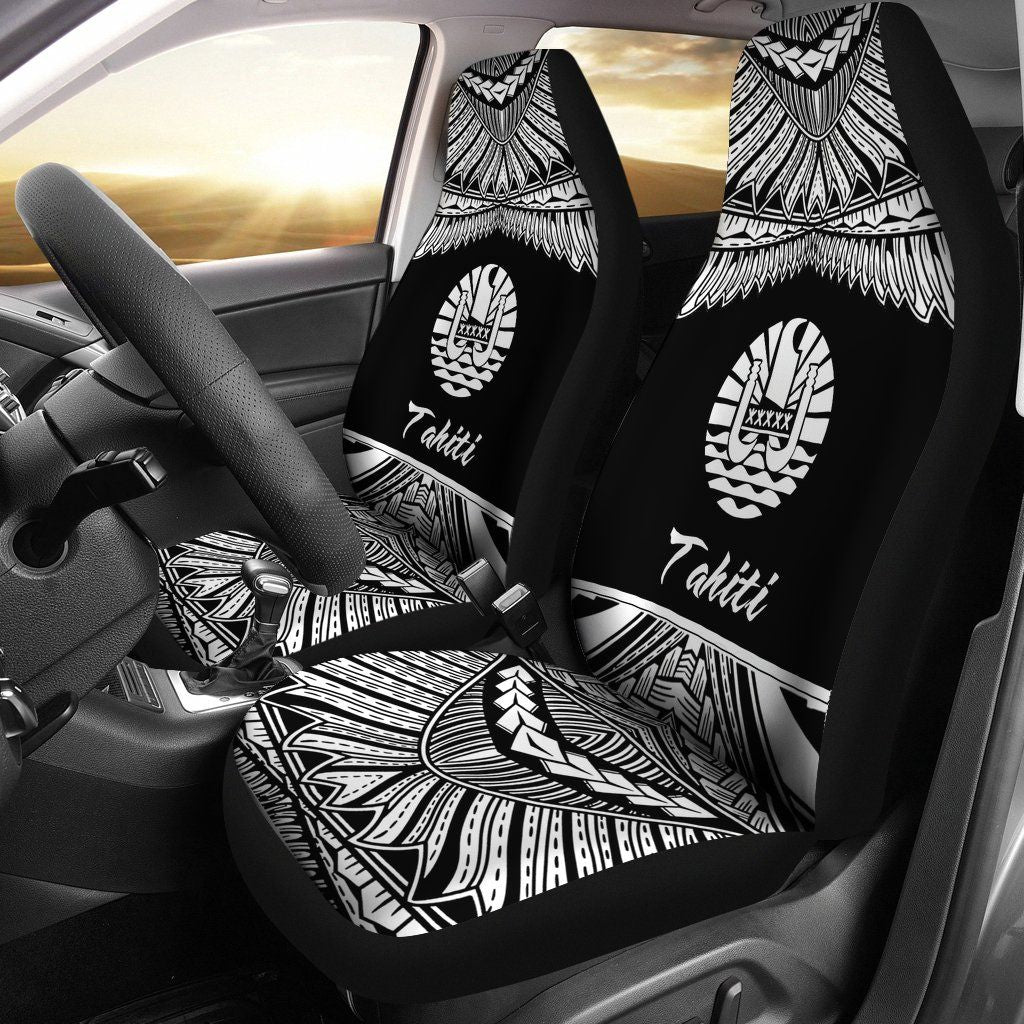 Tahiti Polynesian Car Seat Covers - Pride White Version