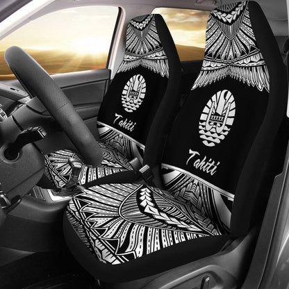 Tahiti Polynesian Car Seat Covers - Pride White Version