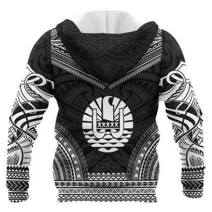 Tahiti Polynesian Chief Custom Personalised Hoodie - Black Version