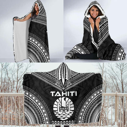 Tahiti Polynesian Chief Hooded Blanket - Black Version