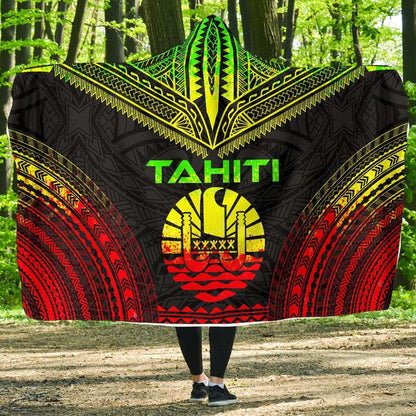 Tahiti Polynesian Chief Hooded Blanket - Reggae Version