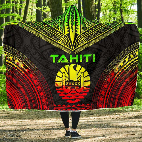 Tahiti Polynesian Chief Hooded Blanket - Reggae Version