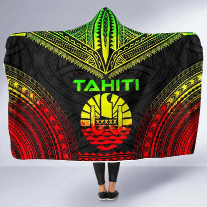 Tahiti Polynesian Chief Hooded Blanket - Reggae Version
