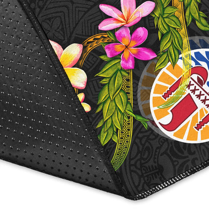 Tahiti Polynesian Custom Personalised Area Rug - Plumeria Tribal