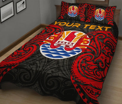 Tahiti Polynesian Custom Personalised Quilt Bed Set - Tahitians Spirit