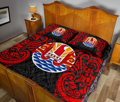 Tahiti Polynesian Custom Personalised Quilt Bed Set - Tahitians Spirit