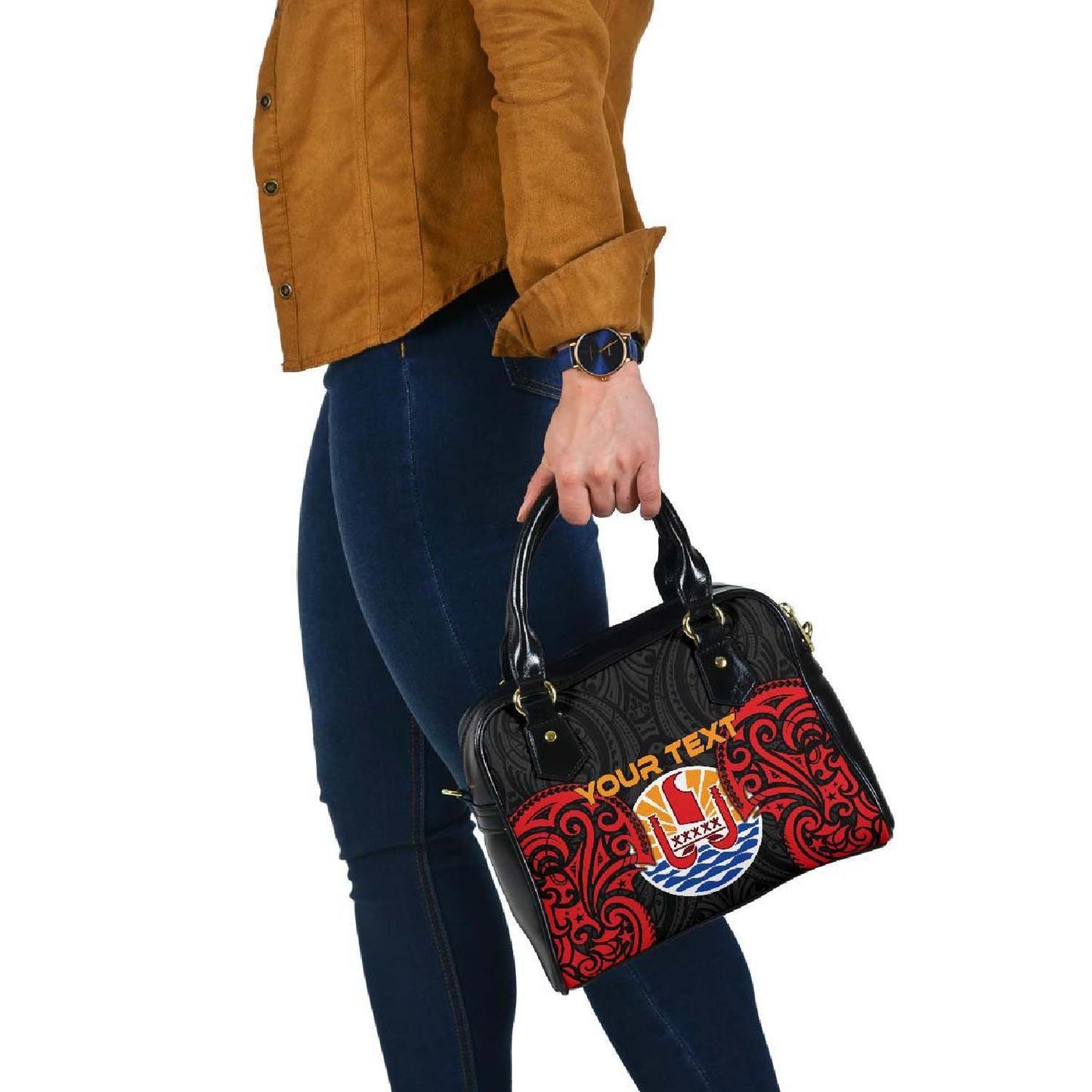 Tahiti Polynesian Custom Personalised Shoulder Handbag - Tahitians Spirit