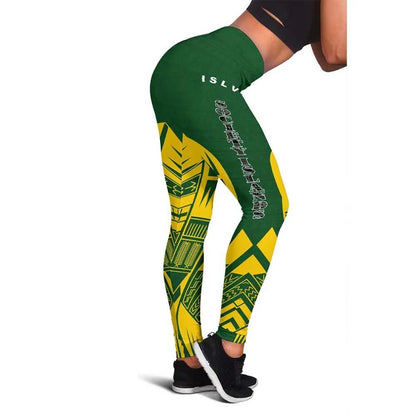 Tahiti Polynesian Legging - Polynesian Tattoo Flag Version