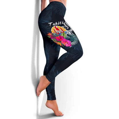 Tahiti Polynesian Legging - Tropical Flower