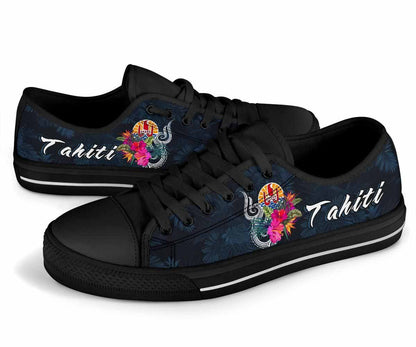 Tahiti Polynesian Low Top Shoes - Tropical Flower