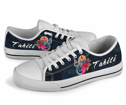 Tahiti Polynesian Low Top Shoes - Tropical Flower