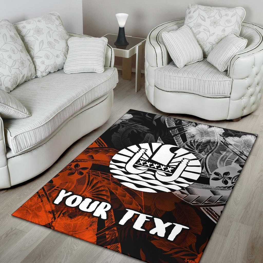 Tahiti Polynesian Personalised Area Rug - Vintage Polynesian Turtle