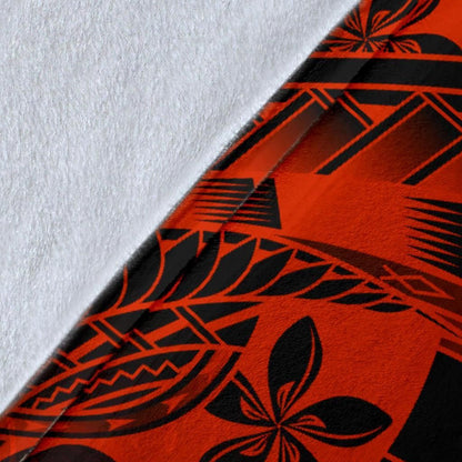 Tahiti Polynesian Personalised Premium Blanket - Vintage Polynesian Turtle
