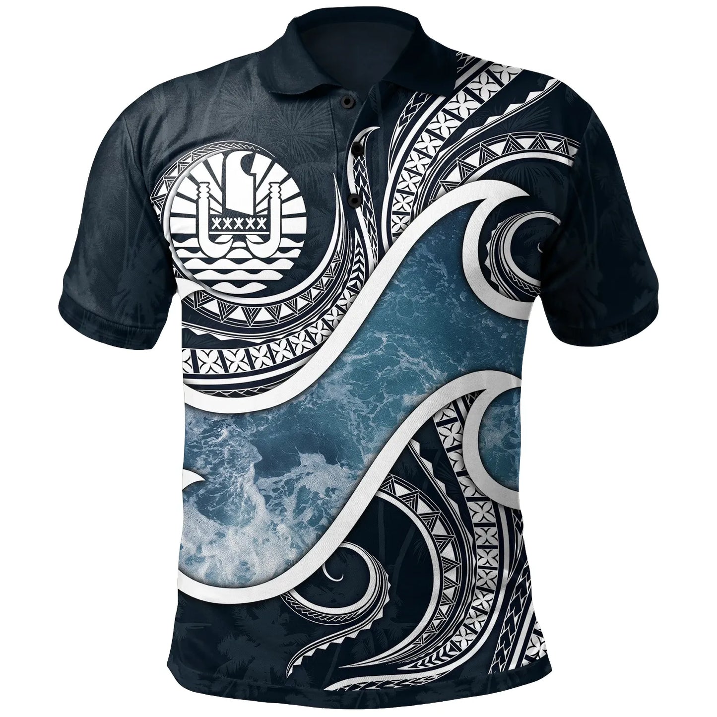 Tahiti Polynesian Polo Shirt - Ocean Style