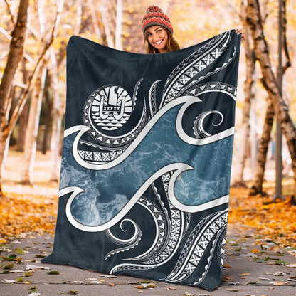 Tahiti Polynesian Premium Blanket - Ocean Style