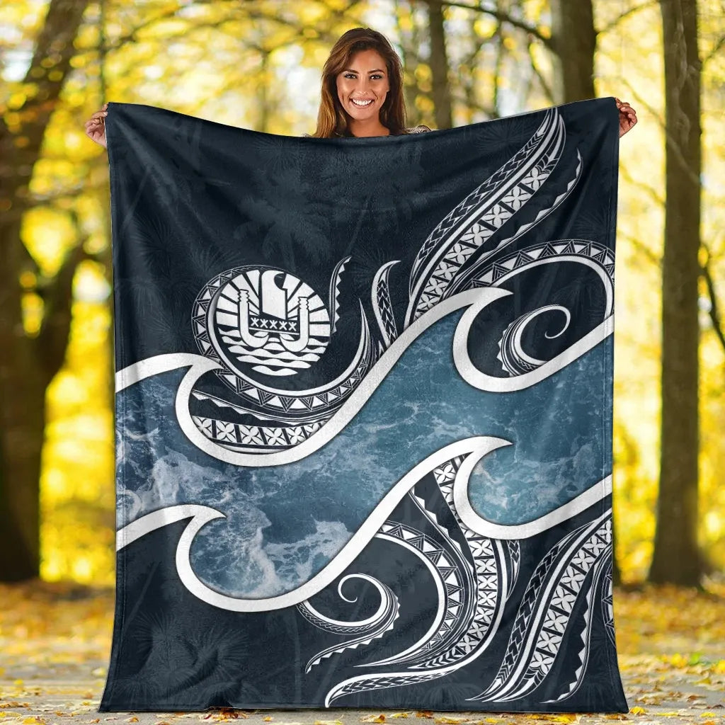 Tahiti Polynesian Premium Blanket - Ocean Style