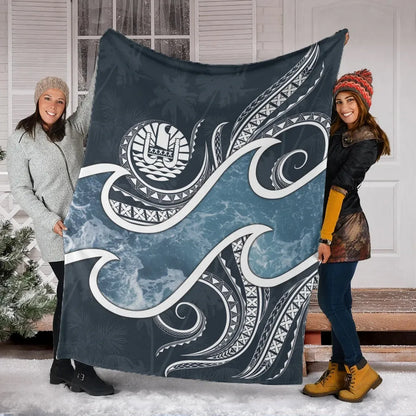 Tahiti Polynesian Premium Blanket - Ocean Style