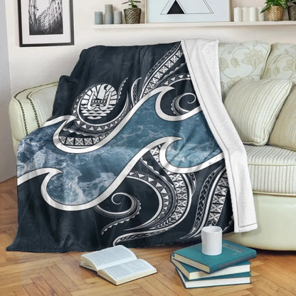 Tahiti Polynesian Premium Blanket - Ocean Style