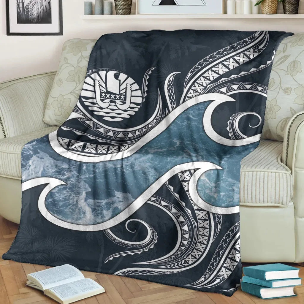 Tahiti Polynesian Premium Blanket - Ocean Style